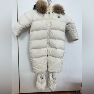 Moncler Cream Kids One Piece Footie
